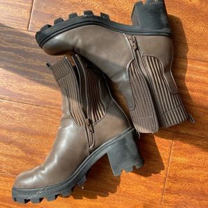 Chunky brown boots